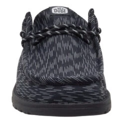 Wally Slip Jersey Jacquard - Black/Monument Grey -Hey Dude Store 44319 0NU WALLYSLIPJERSEYJACQUARD BLACKMONUMENT FRONT conversion1