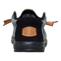 Wally Plaid Corduroy - Black/Multi -Hey Dude Store 44326 0C4 WALLYPLAIDCORDUROY BLACKMULTI BACK conversion1