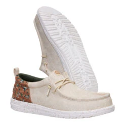 Wally Funk Duck Print - Wood Ash/Multi -Hey Dude Store 44337 0NF WALLYFUNKDUCKPRINT WOODASHMULTI PAIR BOTTOM conversion1