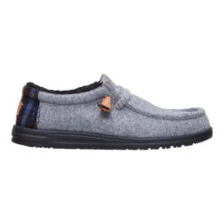 Wally Cozy Plaid - Smoke Grey/Multi -Hey Dude Store 44341 1VY WALLYCOZYPLAID SMOKEGREYMULTI RIGHT LATERAL conversion1