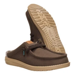 Wally Slip Cozy Plaid - Major Brown/Multi -Hey Dude Store 44342 2KH WALLYSLIPCOZYPLAID MAJORBROWNMULTI PAIR BOTTOM conversion1