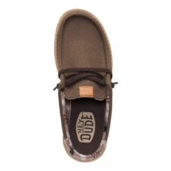 Wally Slip Cozy Plaid - Major Brown/Multi -Hey Dude Store 44342 2KH WALLYSLIPCOZYPLAID MAJORBROWNMULTI TOP conversion1