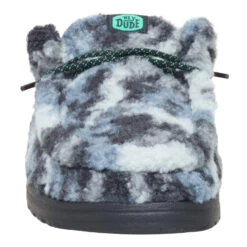 Wally Slipper Cozy Camo - Stormy Blue/Camo -Hey Dude Store 44343 4YF WALLYSLIPPERCOZYCAMO STORMYBLUECAMO FRONT conversion1