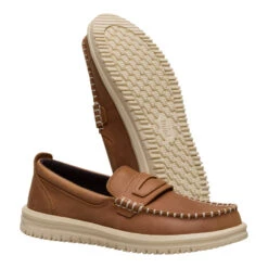 Wally NXT Loafer Leather - Tan 12 Wally NXT Loafer Leather - Tan -Hey Dude Store 44350 265 WALLYNXTLOAFERLEATHER TAN PAIR BOTTOM conversion1