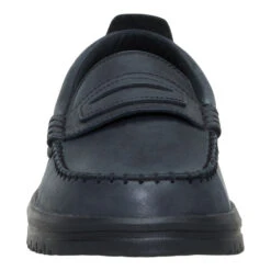 Wendy NXT Loafer Leather - Black/Black -Hey Dude Store 44380 060 WALLYNXTLOAFERLEATHER BLACKBLACK FRONT conversion1