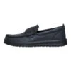 Wendy NXT Loafer Leather - Black/Black 1 Wendy NXT Loafer Leather - Black/Black -Hey Dude Store 44380 060 WALLYNXTLOAFERLEATHER BLACKBLACK LEFT SIDE conversion1