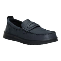 Wendy NXT Loafer Leather - Black/Black -Hey Dude Store 44380 060 WALLYNXTLOAFERLEATHER BLACKBLACK RIGHT SIDE conversion1