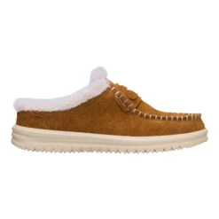 Wendy NXT Mule Cozy - Spice Brown/Wood Ash -Hey Dude Store 44384 2KO WENDYNXTMULECOZY SPICEBROWNWOODASH RIGHT LATERAL conversion1