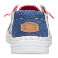 Wendy Espadrille Coast - Navy/White -Hey Dude Store 44415 462 WENDYESPADRILLECOAST NAVYWHITE BACK conversion1