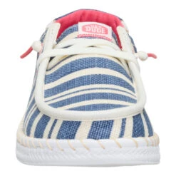Wendy Espadrille Coast - Navy/White -Hey Dude Store 44415 462 WENDYESPADRILLECOAST NAVYWHITE FRONT conversion1