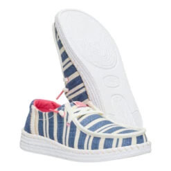 Wendy Espadrille Coast - Navy/White -Hey Dude Store 44415 462 WENDYESPADRILLECOAST NAVYWHITE PAIR BOTTOM conversion1