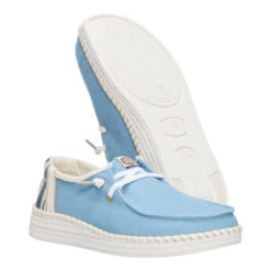 Wendy Espadrille Denim - Light Blue -Hey Dude Store 44416 450 WENDYESPADRILLEDENIM LIGHTBLUE PAIR BOTTOM conversion1