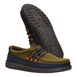 Wally Guard - Dark Olive/Multi -Hey Dude Store 44538 3ZZ WALLYGUARD DARKOLIVEMULTI PAIR BOTTOM conversion1
