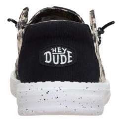 Wendy Cheetah - Tan/Black -Hey Dude Store 44542 2DL WENDYCHEETAH TANBLACK BACK conversion1 69d82fbc e690 4477 8580 2c183874ed46