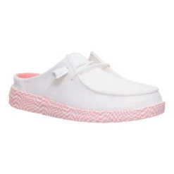 Wendy Slip Warped Geo - White/Pink Lemonade -Hey Dude Store 44612 16C WENDYSLIPWARPEDGEO WHITEPINKLEMONADE RIGHT SIDE conversion1