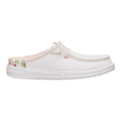 Wendy Slip Embroidered Floral - Off White -Hey Dude Store 44629 1LB WENDYSLIPEMBROIDEREDFLORAL OFFWHITE RIGHT SIDE conversion1