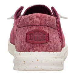 Wendy Break Brushed Linen - Burgundy -Hey Dude Store 44709 605 WENDYBREAKBRUSHEDLINEN BURGUNDY BACK conversion1