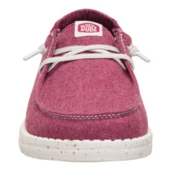 Wendy Break Brushed Linen - Burgundy -Hey Dude Store 44709 605 WENDYBREAKBRUSHEDLINEN BURGUNDY FRONT conversion1