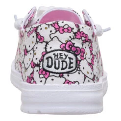 Wendy Hello Kitty Takeover - White/Pink -Hey Dude Store 44737 1KI WENDYHELLOKITTYTAKEOVER WHITEPINK BACK conversion1