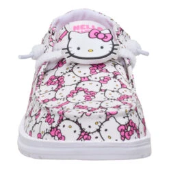 Wendy Hello Kitty Takeover - White/Pink -Hey Dude Store 44737 1KI WENDYHELLOKITTYTAKEOVER WHITEPINK FRONT conversion1