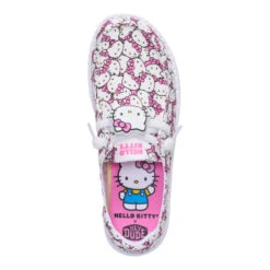 Wendy Hello Kitty Takeover - White/Pink -Hey Dude Store 44737 1KI WENDYHELLOKITTYTAKEOVER WHITEPINK TOP conversion1