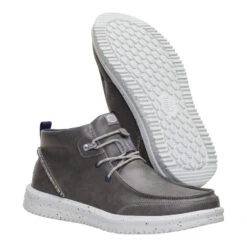 Bradley Chukka Classic - Grey 12 Bradley Chukka Classic - Grey -Hey Dude Store 44864 030 BRADLEYCHUKKACLASSIC GREY PAIR BOTTOM conversion1