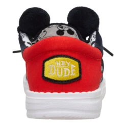 Disney Mickey Mouse Wally Youth - Black/Red -Hey Dude Store 44868 063 WENDYFUNKYMICKEYMOUSE BLACKRED BACK conversion1