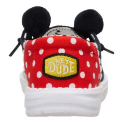 Disney Minnie Mouse Wendy Youth - Black/Red -Hey Dude Store 44869 063 WENDYFUNKYMINNIEMOUSE BLACKRED BACK conversion1