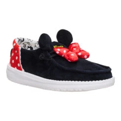 Disney Minnie Mouse Wendy Youth - Black/Red -Hey Dude Store 44869 063 WENDYFUNKYMINNIEMOUSE BLACKRED LATERAL conversion1