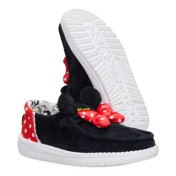 Disney Minnie Mouse Wendy Youth - Black/Red -Hey Dude Store 44869 063 WENDYFUNKYMINNIEMOUSE BLACKRED PAIR BOTTOM conversion1