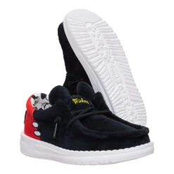 Disney Mickey Mouse Wally Toddler - Black/Red -Hey Dude Store 44870 063 WALLYFUNKTMICKEYMOUSE BLACKRED PAIR BOTTOM conversion1