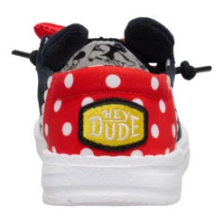Disney Minnie Mouse Wendy Toddler - Black/Red -Hey Dude Store 44871 063 WENDYFUNKTMINNIEMOUSE BLACKRED BACK conversion1