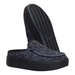 Austin Lift Suede Animal - Black Leopard -Hey Dude Store 44935 0JL AUSTINLIFTSUEDEANIMAL BLACKLEOPARD PAIR BOTTOM conversion1