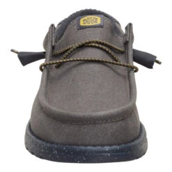 Wally Waxed Casual - Dark Grey -Hey Dude Store 44951 029 WALLYWAXEDCASUAL DARKGREY FRONT conversion1