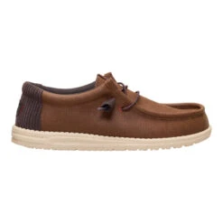 Wally Waxed Casual - Brown -Hey Dude Store 44951 255 WALLYWAXEDCASUAL BROWN RIGHT SIDE conversion1