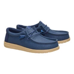 Hey Dude Store -Hey Dude Store 44951 410 WALLYWAXEDCASUAL NAVY PAIR conversion1