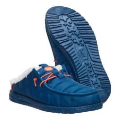 Wally Slip Camp - Navy/Orange -Hey Dude Store 45015 487 WALLYSLIPCAMP NAVYORANGE PAIR BOTTOM conversion1