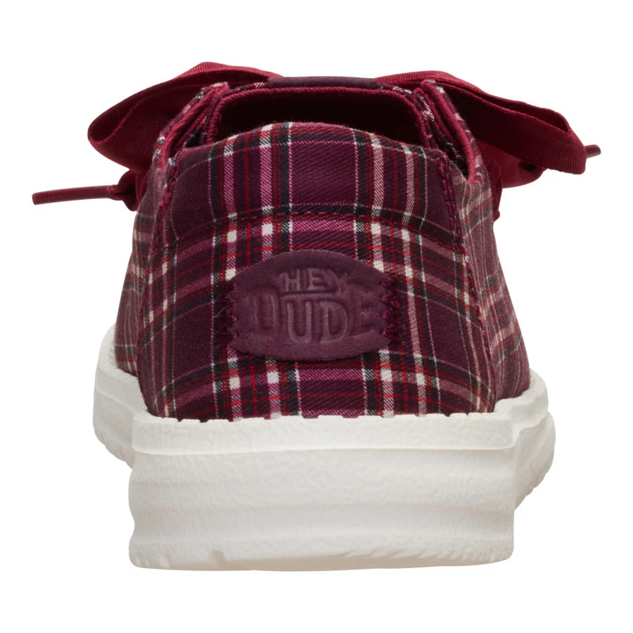 Wendy Holiday Bow - Red Plaid/Burgundy 7 Wendy Holiday Bow - Red Plaid/Burgundy - Image 5