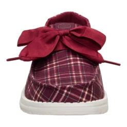 Wendy Holiday Bow - Red Plaid/Burgundy 13 Wendy Holiday Bow - Red Plaid/Burgundy -Hey Dude Store 45369 6RS WENDYHOLIDAYBOW REDPLAIDBURGUNDY FRONT conversion1