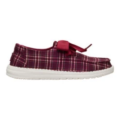 Wendy Holiday Bow - Red Plaid/Burgundy 17 Wendy Holiday Bow - Red Plaid/Burgundy -Hey Dude Store 45369 6RS WENDYHOLIDAYBOW REDPLAIDBURGUNDY RIGHT SIDE conversion1