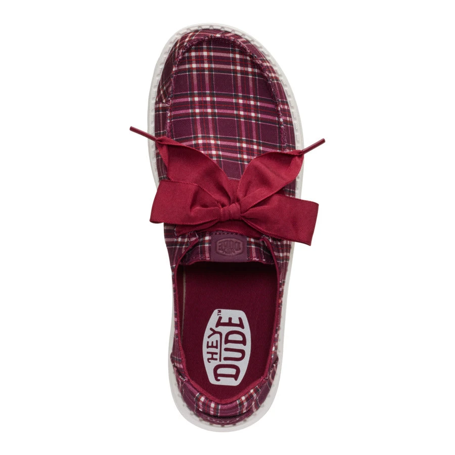 Wendy Holiday Bow - Red Plaid/Burgundy 8 Wendy Holiday Bow - Red Plaid/Burgundy - Image 6