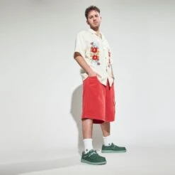 Wally Stretch Canvas - Duck Green/Iceberg Green -Hey Dude Store SS25 HeyDude 40700 3YQ Wally Stretch Canvas 063